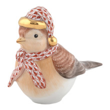 Herend Winter Bird Rust 3.25x1.5x2.75 in SVH---16427-0-00