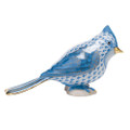 Herend Tufted Titmouse Figurine Blue 4.25x2.25 in SVHB--05639-0-00