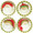 Vietri Old St. Nick Dinner Plate Set of Four 10.75 in OSN-7800