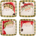 Vietri Old St. Nick Assorted Square Salad Plate 8.25 in. (Set of 4) OSN_7801