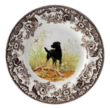 Spode Woodland Black Labrador Salad Plate 8 in.