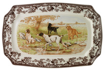 Spode Woodland Hunting Dogs Rectangular Platter 17.5 in.