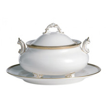 Royal Crown Derby Carlton-Gold-Soup-Tureen-and-Cover-and-Stand