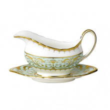 Royal Crown Derby Darley-Abbey-Sauce-Boat-and-Stand