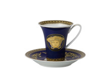 Versace Medusa Blue Coffee Cup and Saucer