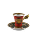Versace Medusa Red After Dinner Cup and Saucer