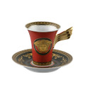 Versace Medusa Red Coffee Cup and Saucer