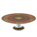 Versace Medusa Red Footed Cake Plate 13 in