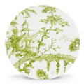 Scalamandre Toile Tale Chartreuse Accent Plate 9 in