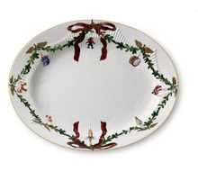 Royal Copenhagen Star Fluted Christmas Oval Platter 14.5 in 1017443