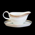 Mottahedeh Chinoise Blue Gravy Boat and Stand S1508