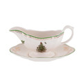 Spode Christmas Tree Gold Gravy Boat and Stand 8 oz 1577398