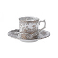 Royal Crown Derby Aves-Platinum-Coffee-Cup-&-Saucer