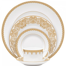 WATERFORD LISMORE LACE GOLD FIVE PIECE PLACE SETTING 160619