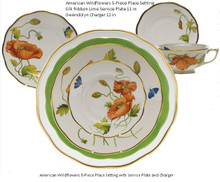 Herend American Wildflowers 5-piece Place Setting