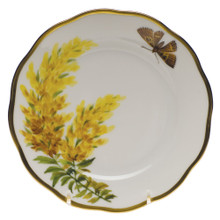 Herend American Wildflowers Bread and Butter Plate Tall Goldenrod 6 in FLA-GR20515-0-00
