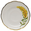 Herend American Wildflowers Tea Saucer Tall Goldenrod 6 in FLA-GR20734-1-00