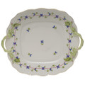 Herend Blue Garland Square Cake Plate with Handles 9.5 in PBG---00430-0-00