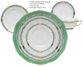 Herend Chinese Bouquet Garland Green 5-piece Place Setting