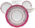 Herend Chinese Bouquet Garland Raspberry 5-piece Place Setting