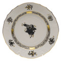 Herend Chinese Bouquet Black Bread and Butter Plate 6 in ANG---01515-0-00