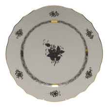 Herend Chinese Bouquet Black Service Plate 11 in ANG---01527-0-00