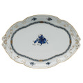 Herend Chinese Bouquet Black Sapphire Ribbon Tray 15.75 in AB3-X100400-0-00