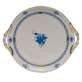 Herend Chinese Bouquet Blue Round Tray with Handles 11.25 in AB----00315-0-00