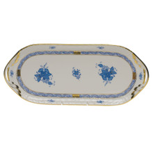 Herend Chinese Bouquet Blue Sandwich Tray 14.5x6 in AB----00436-0-00