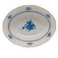 Herend Chinese Bouquet Blue Oval Vegetable Dish 10x8 in AB----00381-0-00