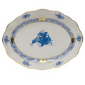 Herend Chinese Bouquet Blue Oval Dish Small 7.5 in AB----01213-0-00