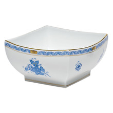 Herend Chinese Bouquet Blue Square Bowl Medium 6.75 in AB----02186-0-00