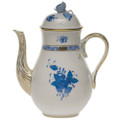 Herend Chinese Bouquet Blue Coffee Pot with Rose 36 oz AB----01613-0-09