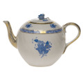 Herend Chinese Bouquet Blue Tea Pot with Rose 36 oz AB----01605-0-09
