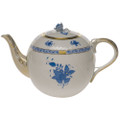 Herend Chinese Bouquet Blue Tea Pot with Rose 60 oz AB----01604-0-09
