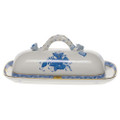Herend Chinese Bouquet Blue Butter Dish 8.5 in AB----00398-0-02