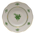 Herend Chinese Bouquet Green Rim Soup Plate 8 in AV----00505-0-00
