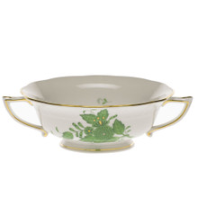 Herend Chinese Bouquet Green Cream Soup Cup 8 oz AV----00743-2-00