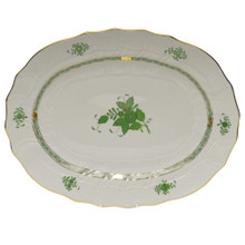 Herend Chinese Bouquet Green Oval Platter 17 in AV----01101-0-00