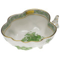 Herend Chinese Bouquet Green Deep Leaf Dish 4x3 in AV----00492-0-00