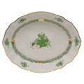 Herend Chinese Bouquet Green Oval Dish 8.25x6.75 in AV----01212-0-00