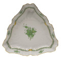Herend Chinese Bouquet Green Triangle Dish 9.5 in AV----01191-0-00