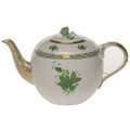 Herend Chinese Bouquet Green Tea Pot with Rose 60 oz AV----01604-0-09