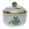 Herend Chinese Bouquet Green Sugar Bowl 10 oz AV----01462-0-09