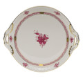 Herend Chinese Bouquet Raspberry Round Tray with Handles 11.25 in AP----00315-0-00