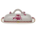Herend Chinese Bouquet Raspberry Butter Dish 8.5 in AP----00398-0-02