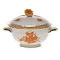 Herend Chinese Bouquet Rust Covered Cup with Rose Lid 8 oz AOG---00740-2-09
