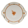 Herend Chinese Bouquet Rust Round Tray with Handles 11.25 in AOG---00315-0-00