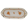 Herend Chinese Bouquet Rust Sandwich Tray 14.5x6 in AOG---00436-0-00