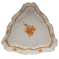 Herend Chinese Bouquet Rust Triangle Dish 9.5 in AOG---01191-0-00